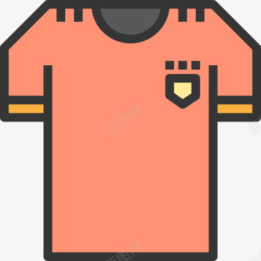 足球运动衫14号足球线性颜色图标图标