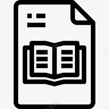 文件文件和文档集线性图标图标