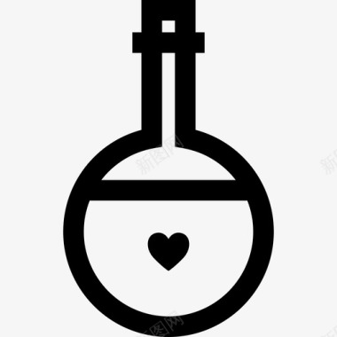 爱情瓶爱情与浪漫11直系图标图标