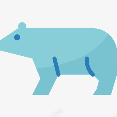 北极熊生态93扁平图标图标