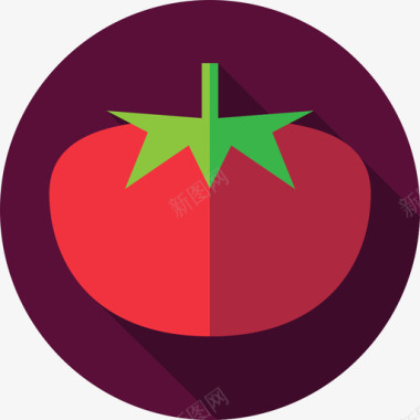 番茄农业24平坦图标图标