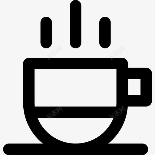 咖啡杯杂项16直线型图标svg_新图网 https://ixintu.com 咖啡杯 杂项16 直线型