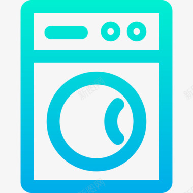 洗衣机家用元素7梯度图标图标