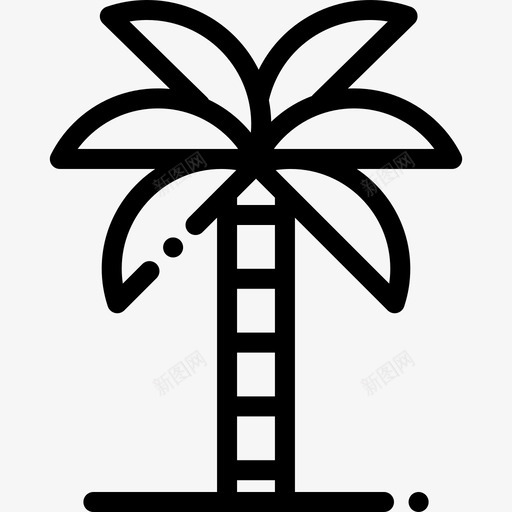 棕榈树热带16线形图标svg_新图网 https://ixintu.com 棕榈树 热带16 线形