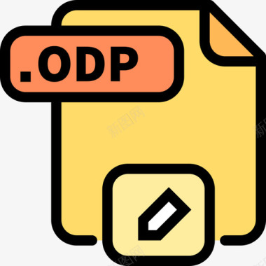 Odp文件颜色线颜色图标图标