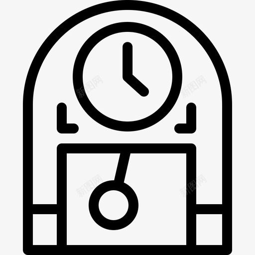 时钟日历和日期4线性图标svg_新图网 https://ixintu.com 日历和日期4 时钟 线性