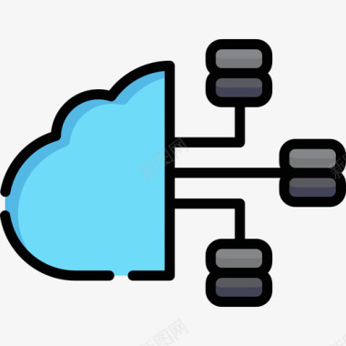 云计算云计算20线性颜色图标图标