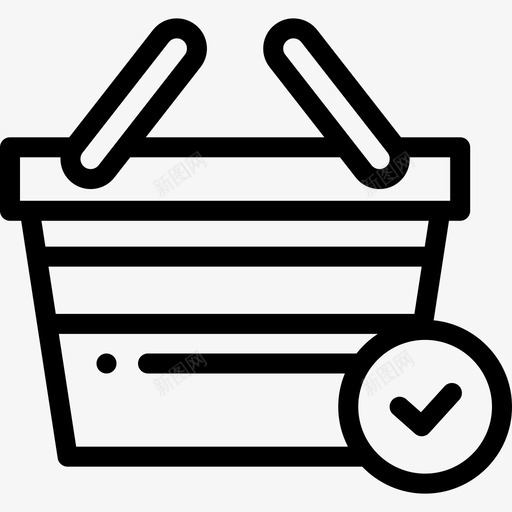 购物篮网上购物25线性图标svg_新图网 https://ixintu.com 线性 网上购物25 购物篮