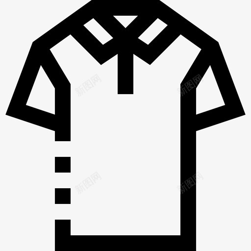 马球衫衣服和衣物直纹图标svg_新图网 https://ixintu.com 直纹 衣服和衣物 马球衫