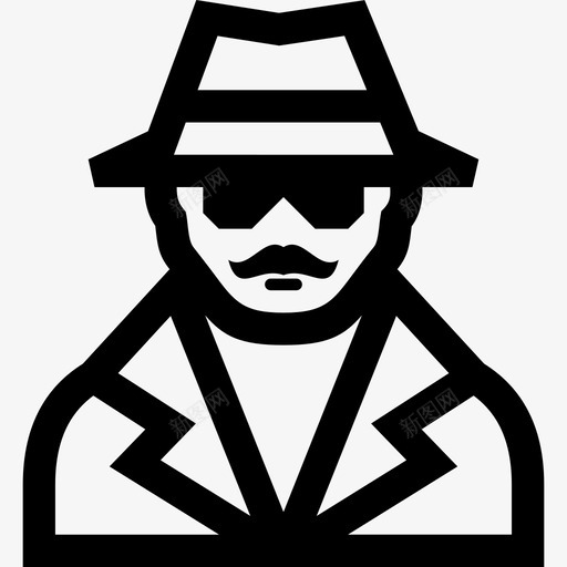 间谍特工侦探图标svg_新图网 https://ixintu.com 侦探 特工 网络安全大纲 调查员 间谍