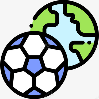 足球足球17线性颜色图标图标