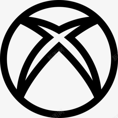 Xbox视频游戏徽标5线性图标图标