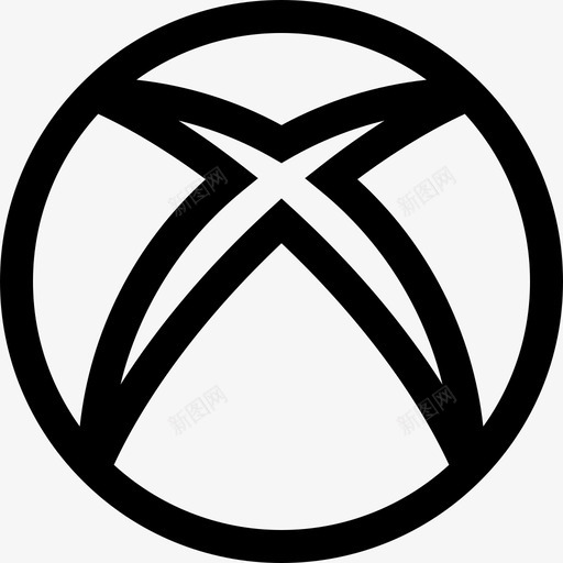 Xbox视频游戏徽标5线性图标svg_新图网 https://ixintu.com Xbox 线性 视频游戏徽标5