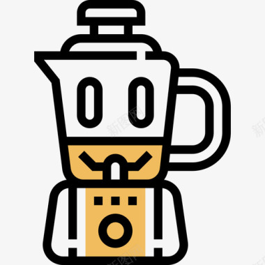 搅拌机咖啡19黄影图标图标