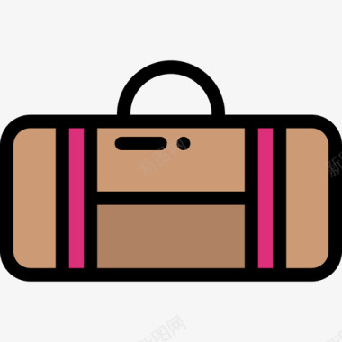 手提行李假日旅行7线性颜色图标图标
