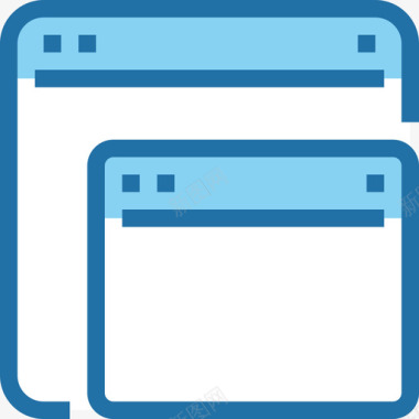 浏览器浏览器和界面2蓝色图标图标