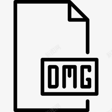 Dmg文件和文件夹2线性图标图标