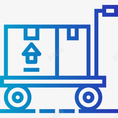 电车电子商务64梯度图标图标
