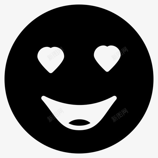 表情符号脸爱图标svg_新图网 https://ixintu.com 爱 笑脸 笑脸和表情符号第一卷 脸 表情符号