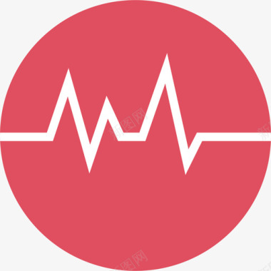 心电图健康与医疗11平坦图标图标