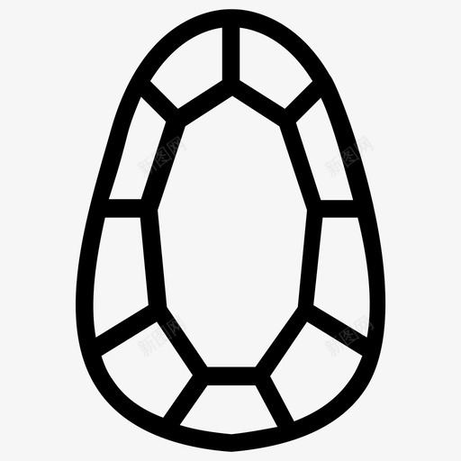钻石水晶宝石图标svg_新图网 https://ixintu.com 宝石 水晶 石头 钻石 钻石线图标