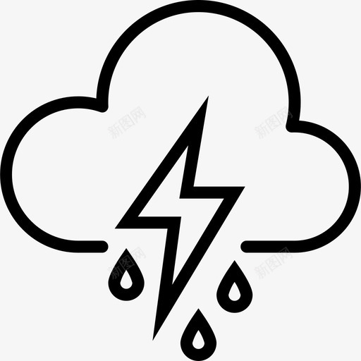 风暴111号天气线性图标svg_新图网 https://ixintu.com 111号天气 线性 风暴