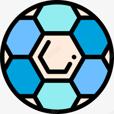足球户外活动14线性颜色图标图标