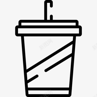 饮料38号咖啡厅直线型图标图标
