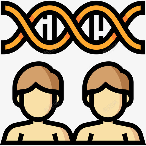 克隆生物化学4线性颜色图标svg_新图网 https://ixintu.com 克隆 生物化学4 线性颜色