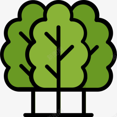 树木生态学92线形颜色图标图标