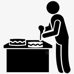 装饰糖霜蛋糕装饰蛋糕糖霜蛋糕顶部图标高清图片