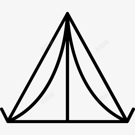 帐篷冒险3直线型图标svg_新图网 https://ixintu.com 冒险3 帐篷 直线型