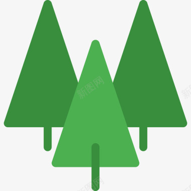 森林自然46平坦图标图标