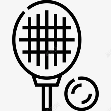 网球户外活动20直线图标图标