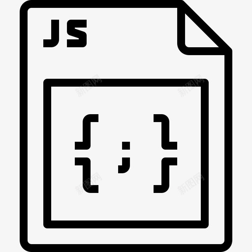 Js文件类型和格式线性图标svg_新图网 https://ixintu.com Js 文件类型和格式 线性