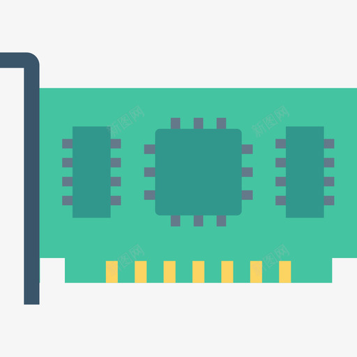 芯片器件26扁平图标svg_新图网 https://ixintu.com 器件26 扁平 芯片