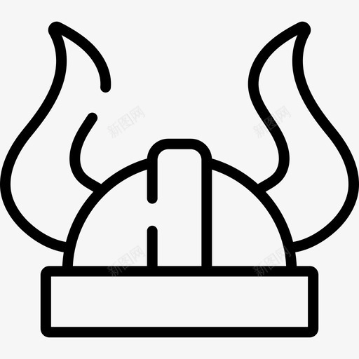 北欧海盗头盔中世纪20直纹图标svg_新图网 https://ixintu.com 中世纪20 北欧海盗头盔 直纹