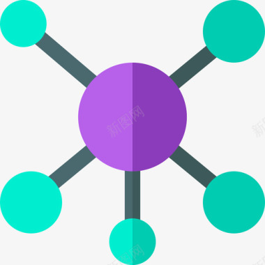 分子疯狂科学平面图标图标