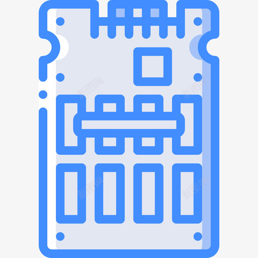 Ssdpc组件4蓝色图标svg_新图网 https://ixintu.com Ssd pc组件4 蓝色