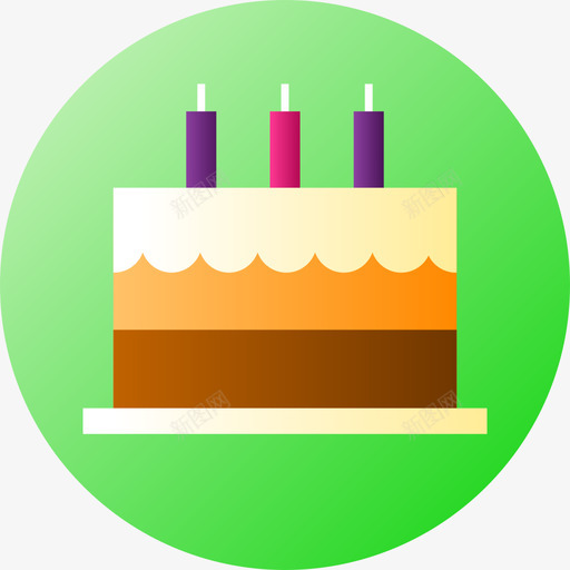 生日蛋糕面包店40梯度图标svg_新图网 https://ixintu.com 梯度 生日蛋糕 面包店40