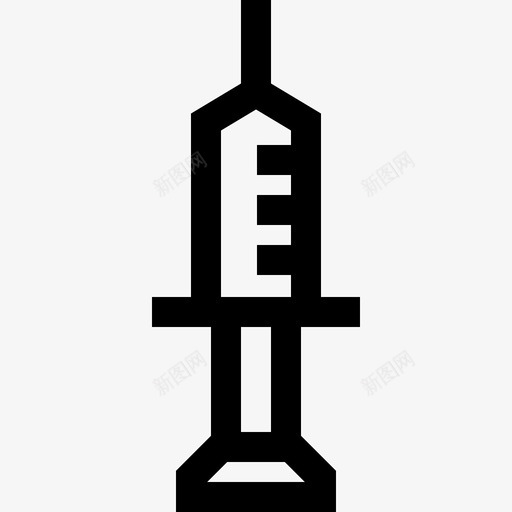 注射器化学13线性图标svg_新图网 https://ixintu.com 化学13 注射器 线性