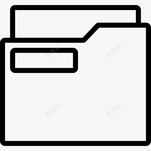 文件夹信纸12线性图标svg_新图网 https://ixintu.com 信纸12 文件夹 线性