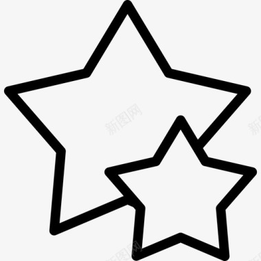 星星反馈5直线图标图标