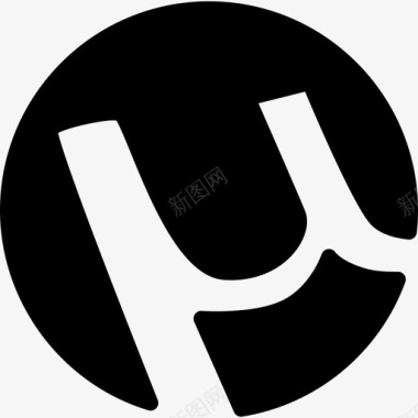 Utorrent徽标501填充图标图标
