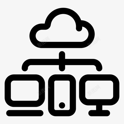 云网络基础设施移动图标svg_新图网 https://ixintu.com pc 云网络 基础设施 服务器云 移动