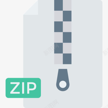 Zip文件文件夹13扁平图标图标