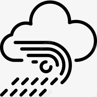 雨113号天气线性图标图标