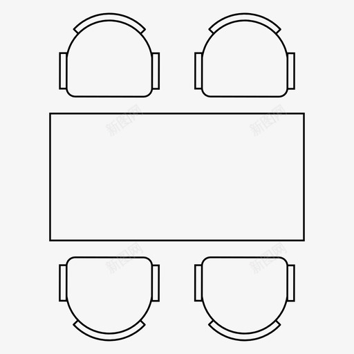 会议桌讨论桌家具图标svg_新图网 https://ixintu.com 会议室家具 会议桌 家具 讨论桌