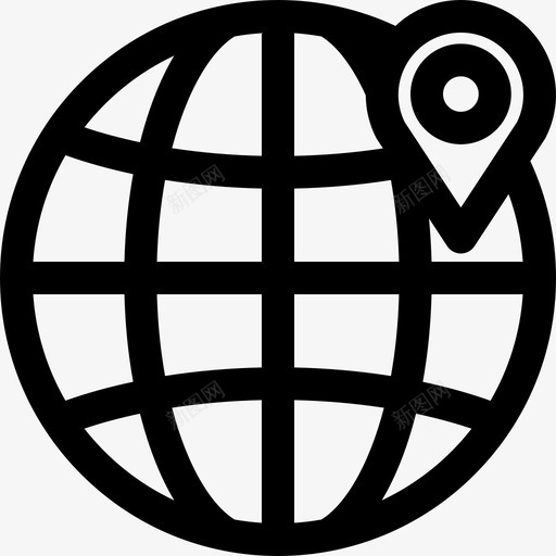 世界地图导航和地图5线性图标svg_新图网 https://ixintu.com 世界地图 导航和地图5 线性