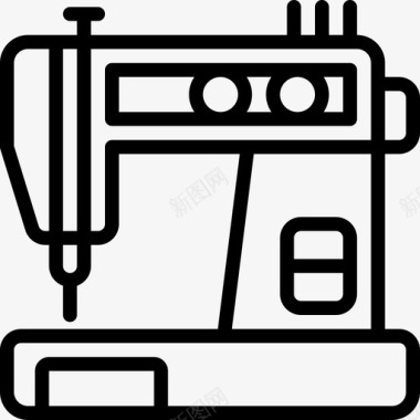 缝纫机家用电器直线型图标图标